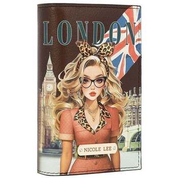 Nicole Lee Cartera CARTERA PLEGABLE CON CREMALLERA CENTRAL (LONDON EYE-MARRON) para mujer