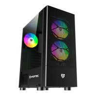 nfortec caelum rgb torre atx con frontal mallado cristal templado usb 30 negra