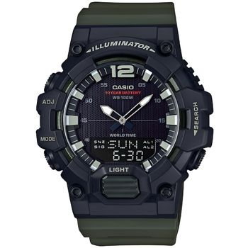 Reloj Casio HDC-700-3AV Original analogico y digital 100m WR Hora mundial Luz LED