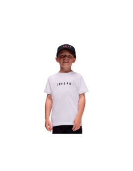 Camiseta Jordan Mj Wordmark Emb Crew Niño Blanco