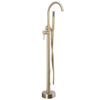 grifo de banera de piso rea lungo brush gold
