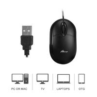 raton con cable usb 1600 dpi plug  play para ordenador pc y mac