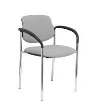piqueras y crespo villalgordo silla fija bali gris chasis con brazos cromo