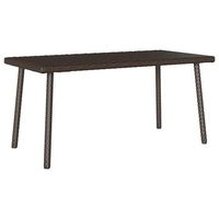 mesa de centro 80x40x37 cm ratan - marron