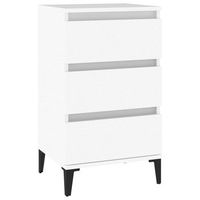 mesita de noche mesilla de noche - madera contrachapada blanca 40x35x70 cm mc7957