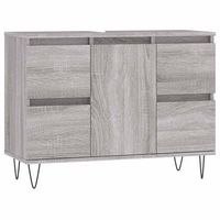 mueble de bano  armario de bano madera de ingenieria gris sonoma 80x33x60 cm