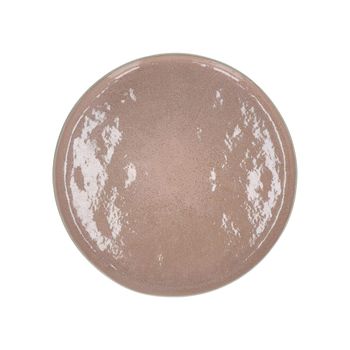 Plato llano de gres rosa
