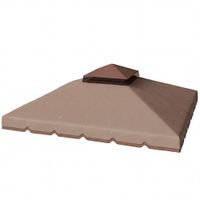 outsunny toldos para pergolas recambio 3x3 m para pergolas de jardin solo tela con doble techo y drenaje caqui   aosom espana