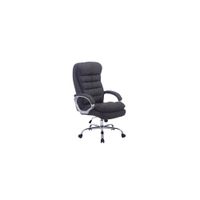 silla de oficina giratoria regulable en tela gris oscuro