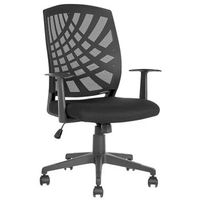 silla de oficina reclinable de poliester negro giratorio altura ajustable moderno bonny ii