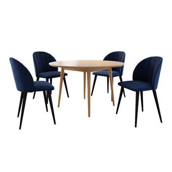 Conjunto De Comedor Racine 136, Diámetro: 1200, Número De Asientos: 4