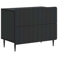 armario de noche negro 62 x 345 x 495 cm madera de ingenieria vidaxl