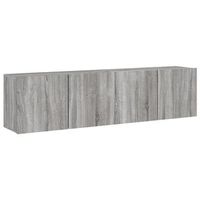 muebles para tv de pared 2 unidades gris sonoma 80x30x41 cm vidaxl