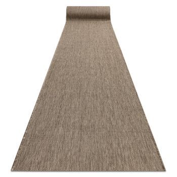 Alfombra De Pasillo Sizal Floorlux Modelo 20433 Gris Pardo Liso 120 Cm 120x170 Cm