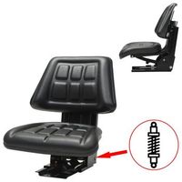 asiento de tractor con suspension negro vidaxl