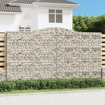 Cesta Gaviones | Gavión Para Piedras | Gavión Decorativo Forma Arco Hierro Galvanizado 400x50x220/240 Cm Cfw369317