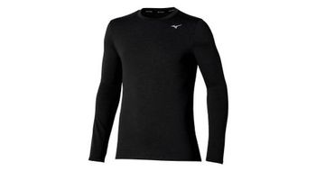 Maillot de manga larga mizuno core impulse negro  hombre