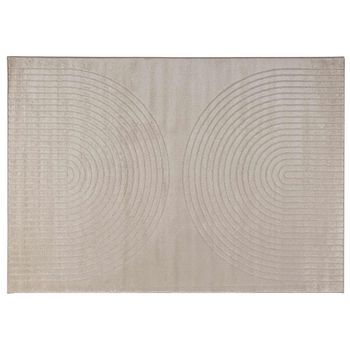 Alfombra Interior Galati Beige 200 X 140 Cm Poliéster Vidaxl