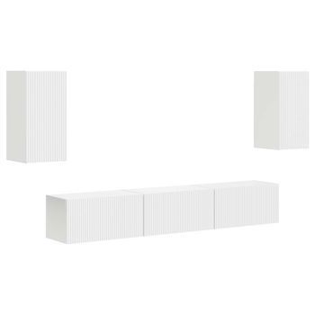 Conjunto De Mueble De Tv 5 Uds. Madera De Ingeniería Vidaxl