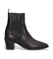 alpe para mujer 258117 botines de piel nevada negro 41 5 a 8cm cremallera casual