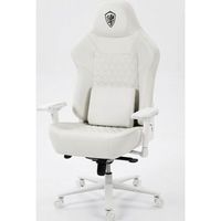 silla gaming ergonomica dowinx con almohadas lumbares y cervicales reposabrazos 4d para oficina y videojuegoscolor blanco