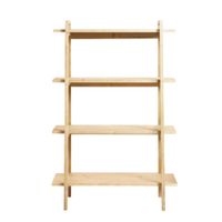 biblioteca de madera de abeto en color beige