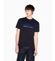 ax armani exchange para hombre xm002413af10361ub101 camiseta slim de algodon marino m casual manga corta
