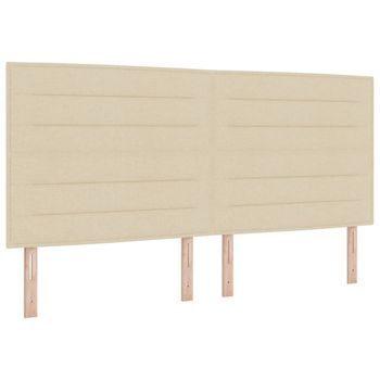 Cabecero Crema 200 Cm Tela Vidaxl