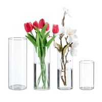 jarrones de cristal en 4 tamanos - transparent - 135x40x225cm