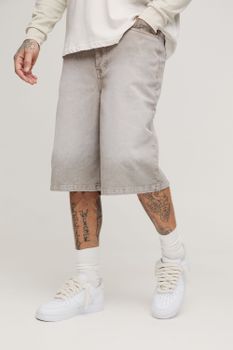 Pantalón Deportivo Tall Holgado Con Lavado A La Piedra, Beige