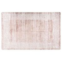alfombra lavable antideslizante beige 160x230 cm vidaxl