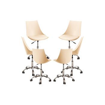 Pack 6 Sillas Blok Office - Beige