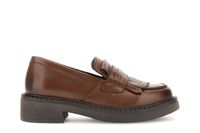mocasines de piel con flecos tan