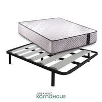 conjunto alora colchon viscoelastico 150 x 190 cm altura 25 cm  somier lamina de haya tubo de acero 40x30mm patas 25 cm