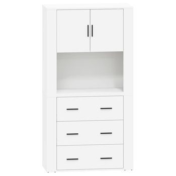 Aparador Alto Madera Contrachapada Blanco