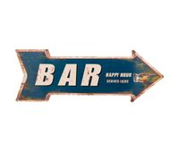 placa de decoracion de metal 70x25x1