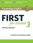 cambridge english first for schools 3 student s book without answers