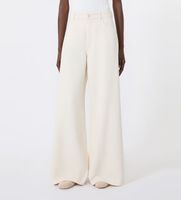 weekend max mara para mujer 2625136041650 pantalon ancho canneti beige 42 casual algodon