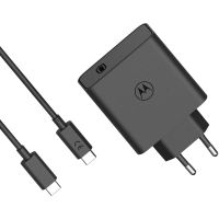 motorola turbopower 125 sjmc1252 cargador de red electrica usb-c carga rapida 125w ganfast negro