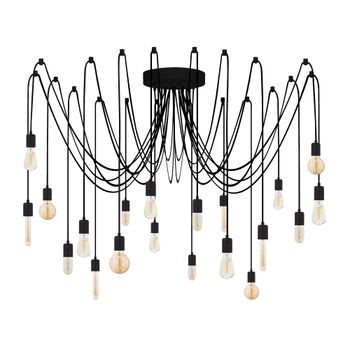 Lámpara De Techo Kabluni-mr-932 Negro Metal 246x246x102 Cm