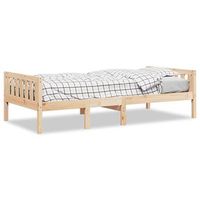 cama para ninos sin colchon madera maciza de pino 75x190 cm vidaxl