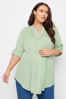 yours camisa verde menta de jaretas adornadas mujer curvy y tallas grandes yours