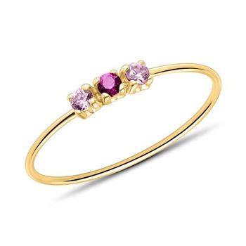 Anillo de mujer de oro 9 quilates con circonita