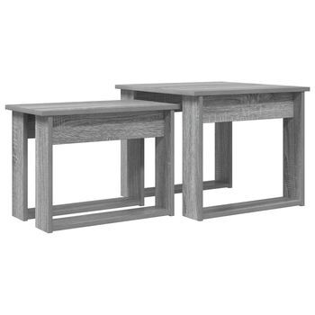 Juego De Mesas De Centro 2 Uds. Gris Sonoma 50 X 52 X 42 Cm Vidaxl