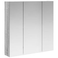armario con espejo de bano  mueble de bano gris sonoma 70 x 145 x 70 cm