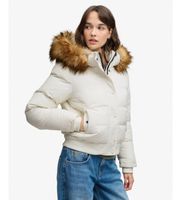 superdry para mujer w5011785a chaqueta bomber everest blanco roto xxs casual poliester