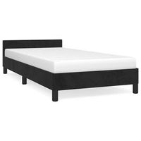 cama con cabecero sin colchon terciopelo negro 90x190 cm vidaxl