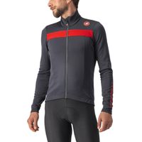 maillot castelli puro 3 fz manga larga negro rojo talla s