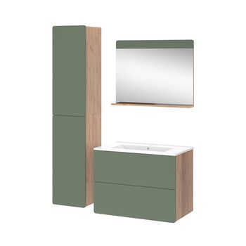 Conjunto De Muebles De Baño Izan 4 Piezas Con Mueble Alto Vicco