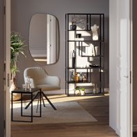 estanteria de pie con 6 compartimentos industrial 85x35x188cm negro